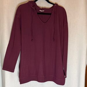 LuLaRoe Eliza Maroon Hoodie Sweatshirt